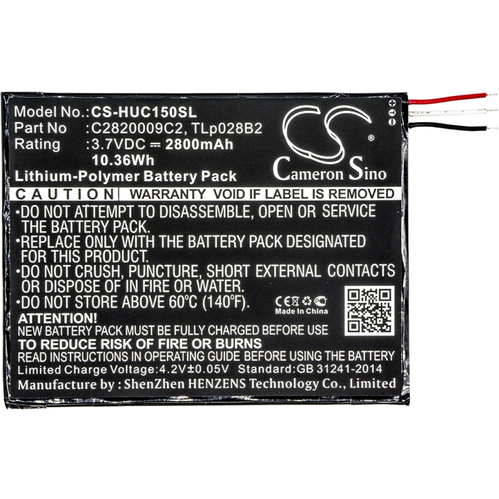 Tablet Battery Alcatel CS-HUC150SL