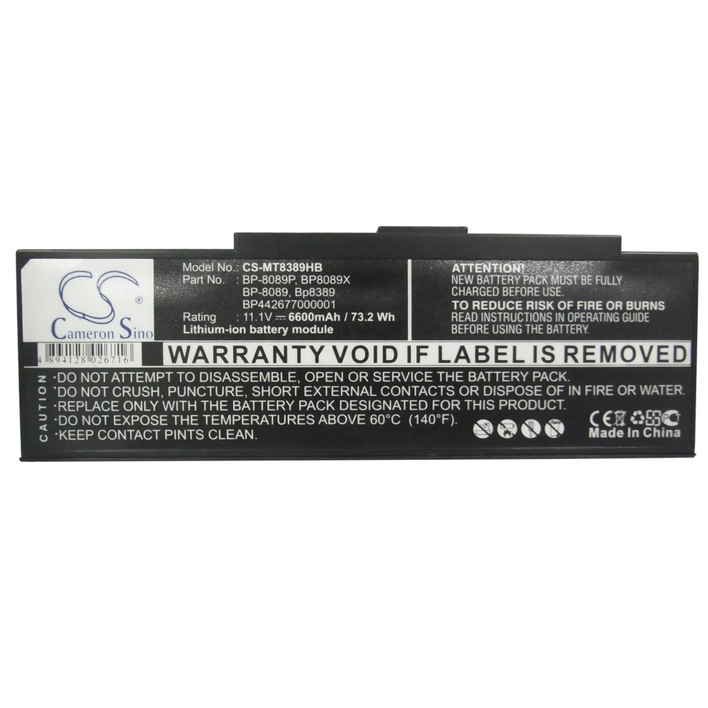 Notebook battery ADVENT CS-MT8389HB