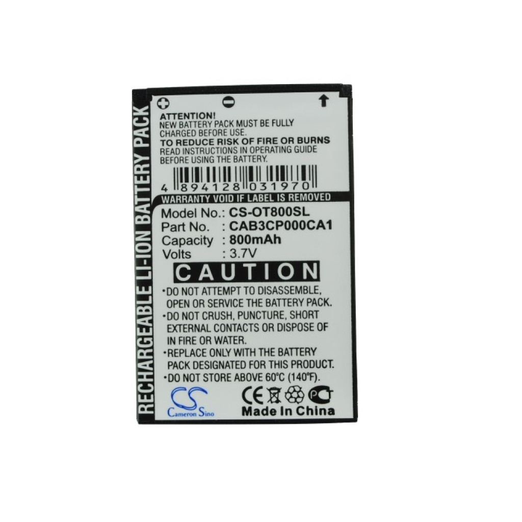 Mobile Phone Battery TCL CS-OT800SL