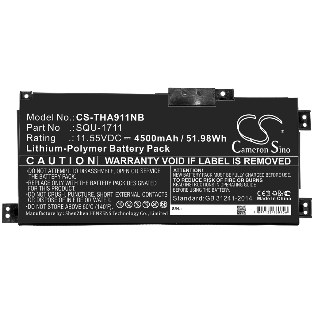 Notebook battery Thunderobot CS-THA911NB