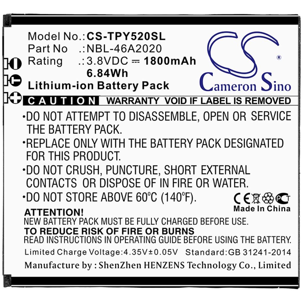 Mobile Phone Battery Tp-link CS-TPY520SL